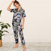 Print Satin Spring Summer Pajamas