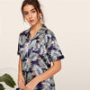 Print Satin Spring Summer Pajamas