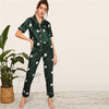 Print Satin Spring Summer Pajamas