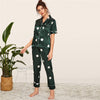 Print Satin Spring Summer Pajamas