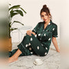 Print Satin Spring Summer Pajamas